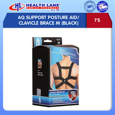 AQ SUPPORT POSTURE AID/CLAVICLE BRACE M (BLACK)